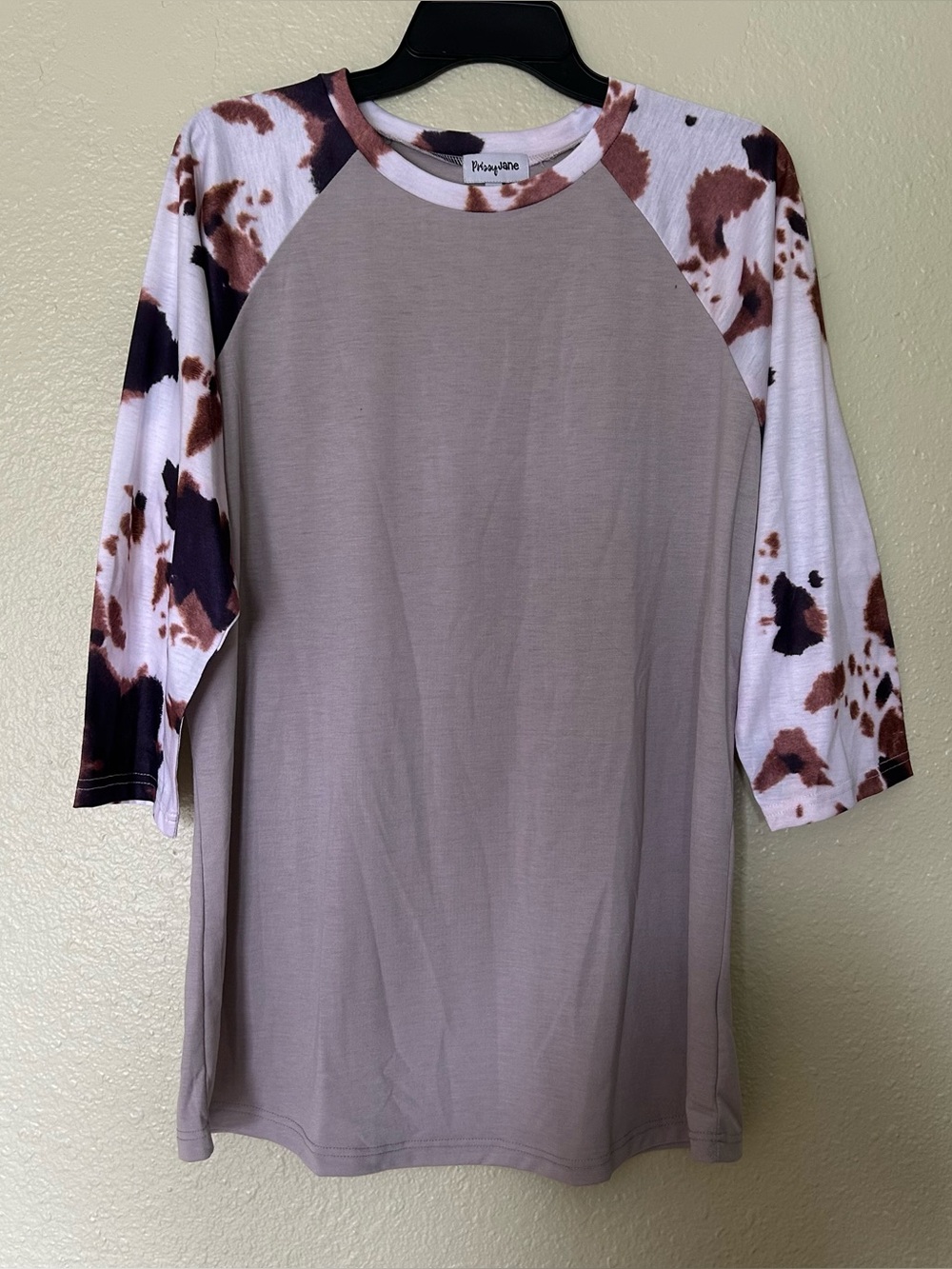 Prissy Jane Cow 3/4 Sleeve Shirt